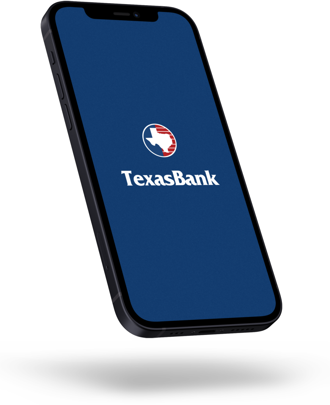 mobile phone with texasbank icon